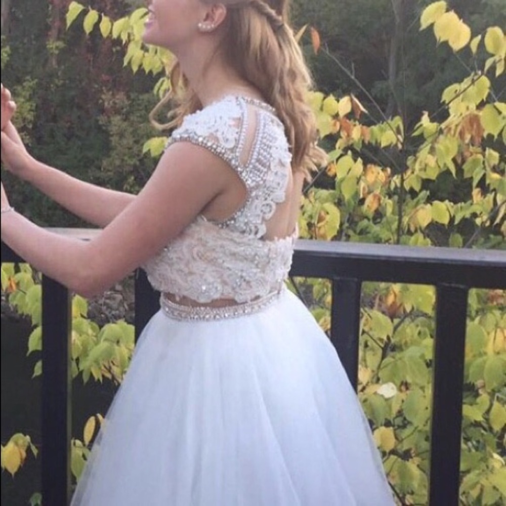 Ivory Lucci Lu two piece formal dress